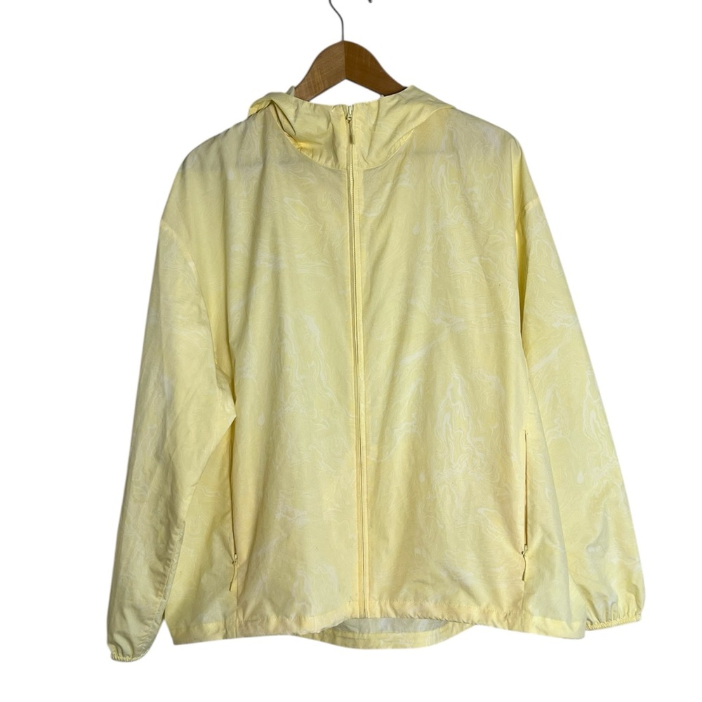 UNIQLO Women's Jacket Spring Staple Lightweight Travel Windbreaker Hooded Yellow